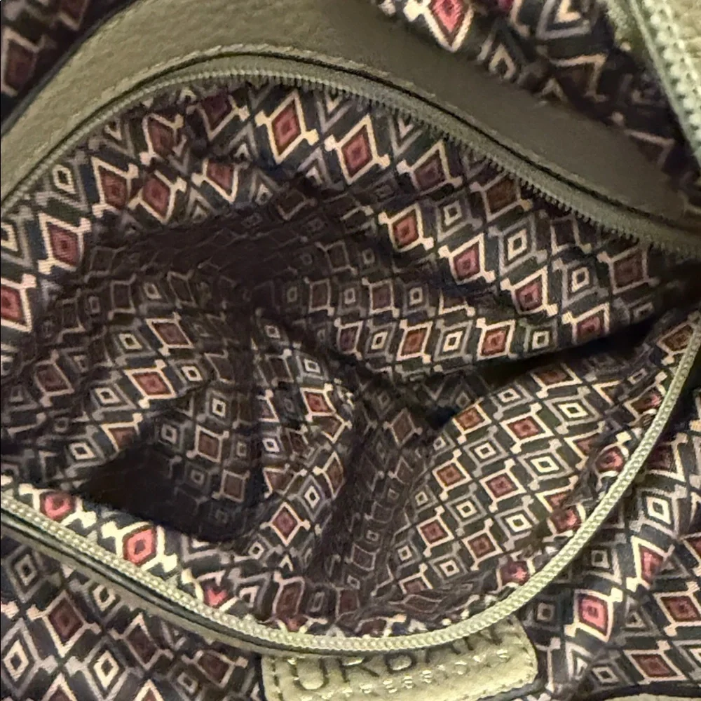 Urban Expressions Gray  Bag with Turquoise & Black Studs & Embroided Strap